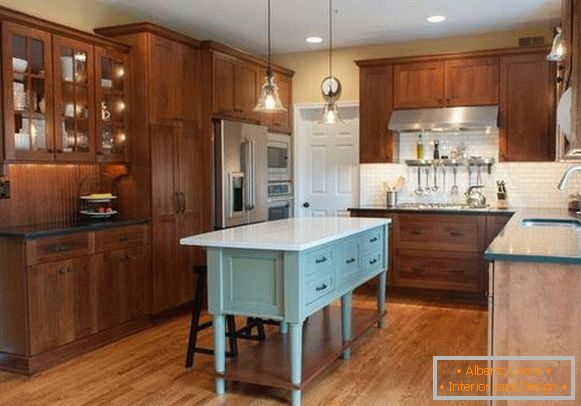 Kitchen interior with island photo design