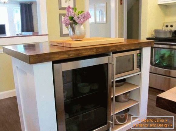 Small kitchen island in a modern style