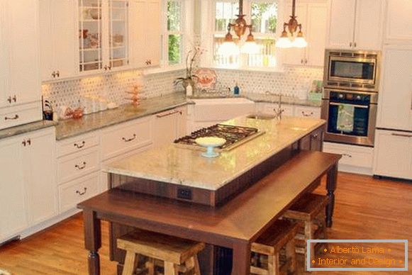 Classic kitchen design with an island
