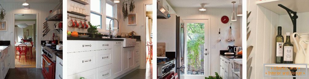 Design of a narrow kitchen