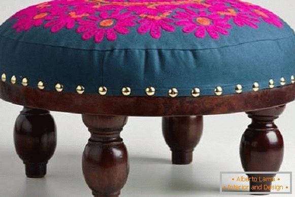 Furniture in oriental style - Indian footrest