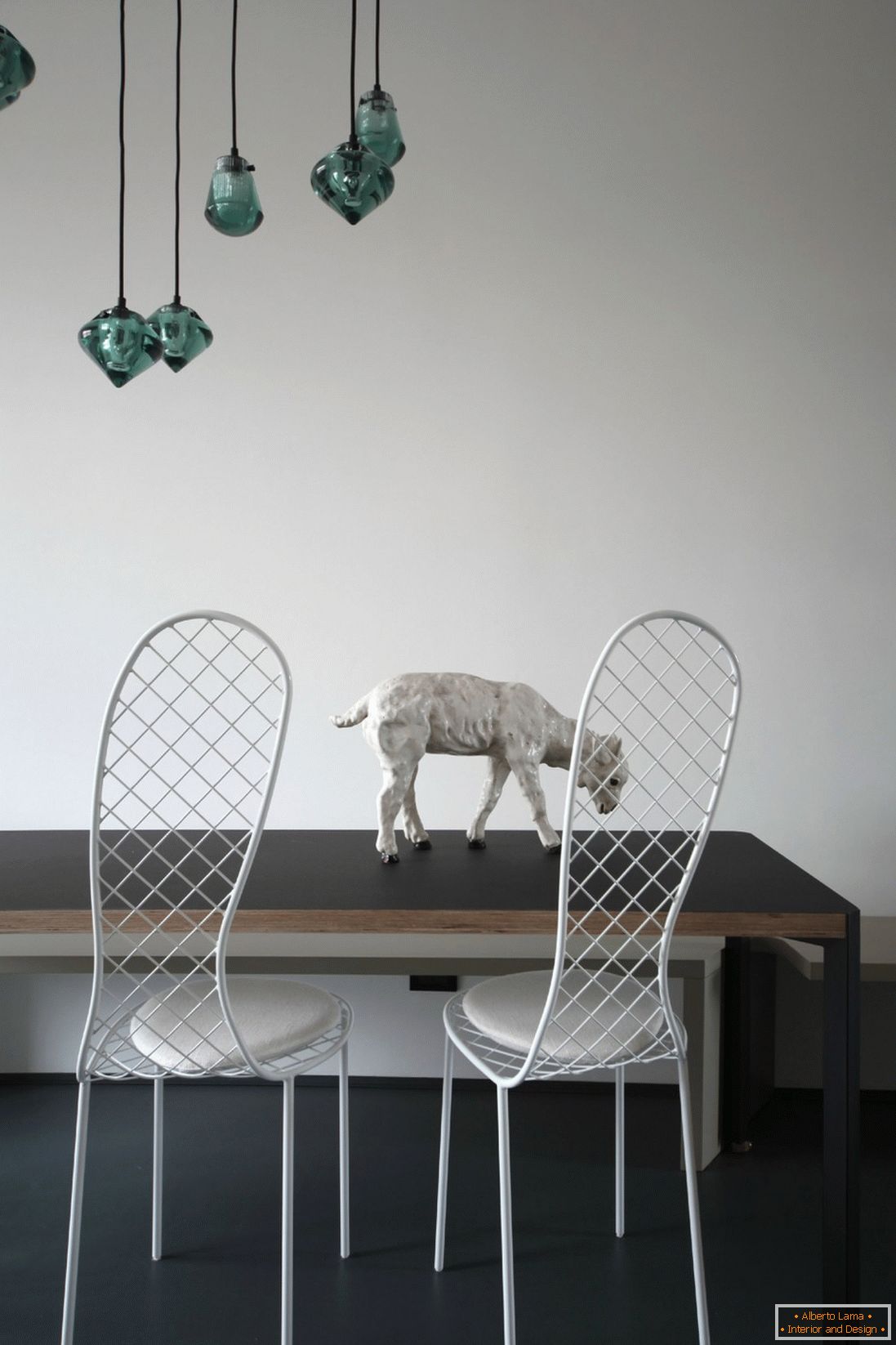 Interior of a small apartment in Turin, Italy