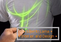 Interactive T-shirt with ultraviolet laser