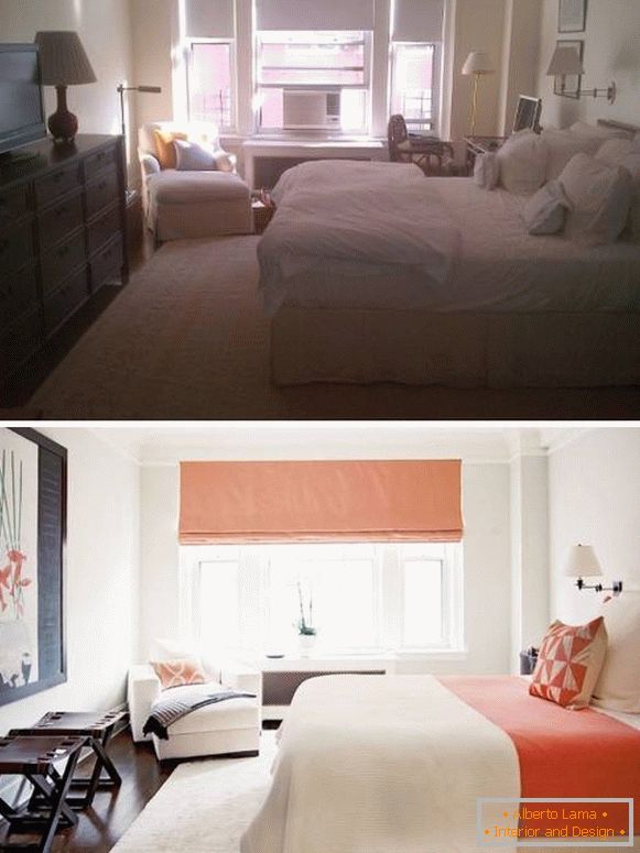 New bright bedroom design before and after photos