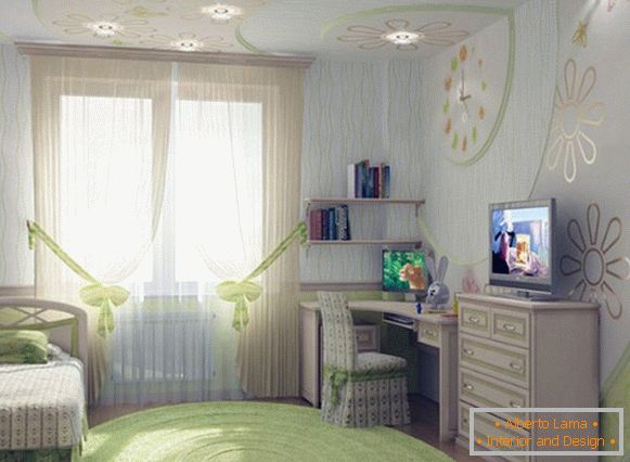 interior of a children's room for a girl 12