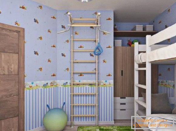 interior of a small children's room for two children, photo 61