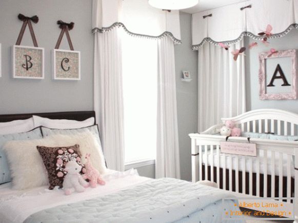 милый bedroom interior with a cot