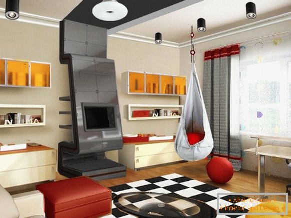 fashionable interior of a children's bedroom