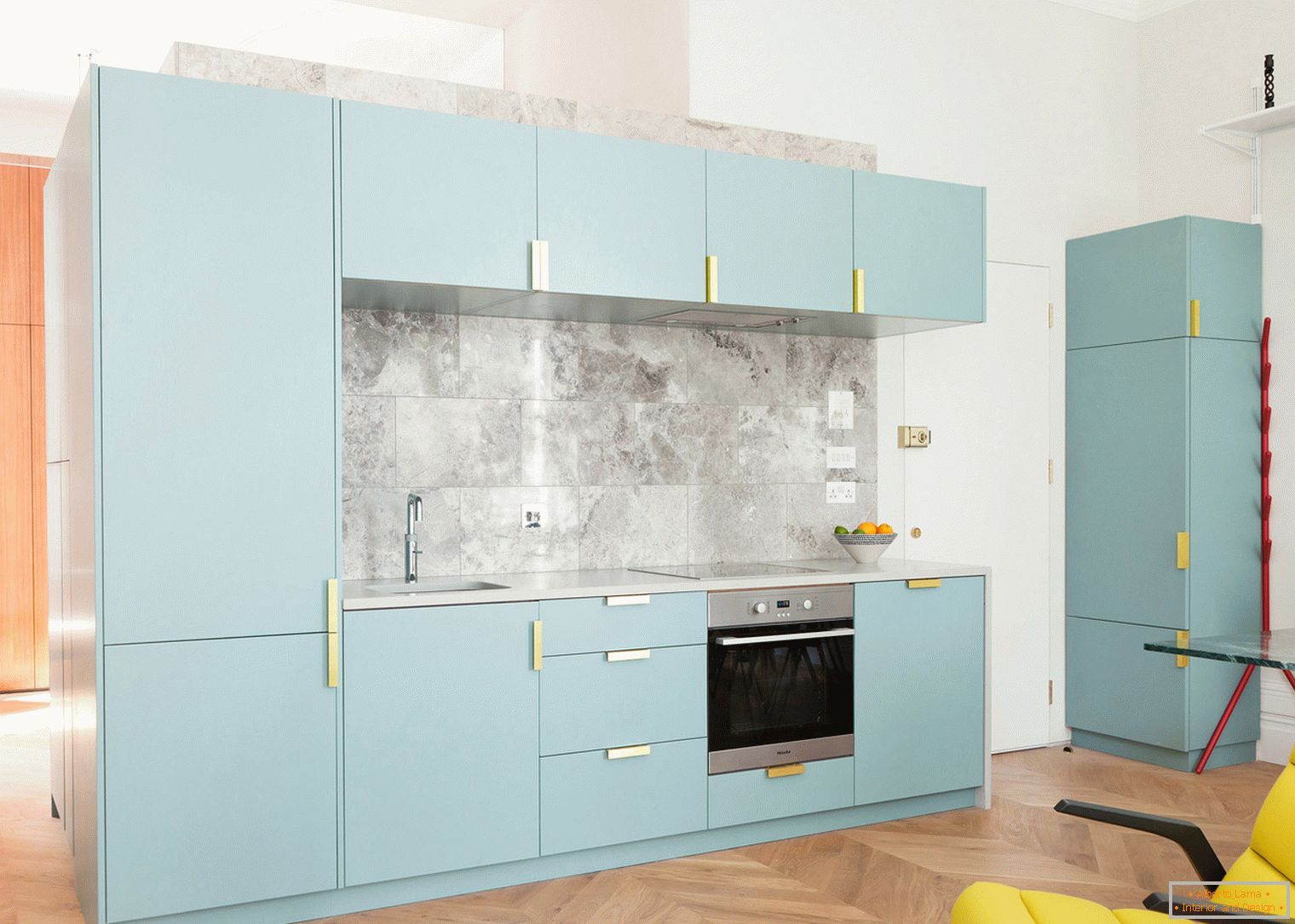 Kitchen interior in a compact apartment