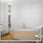 White color in bathroom designкомнаты