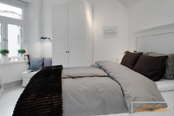 Bedroom apartment in Scandinavian style in Gothenburg
