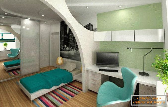 interiors of one-room apartment 30 sq. m photo, photo 21