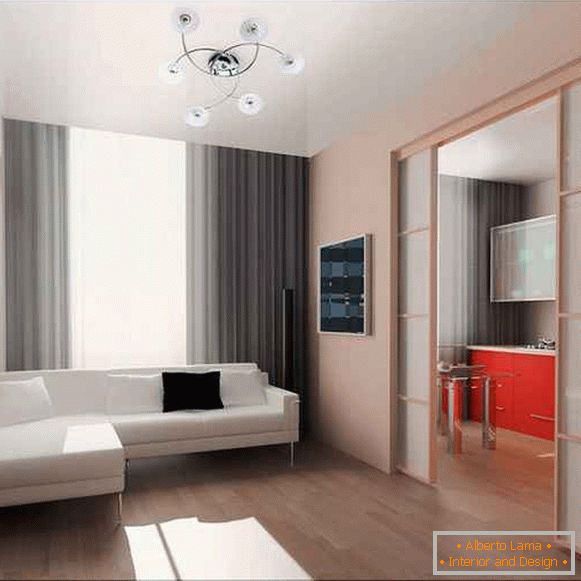 interior of a one-room apartment, photo 19