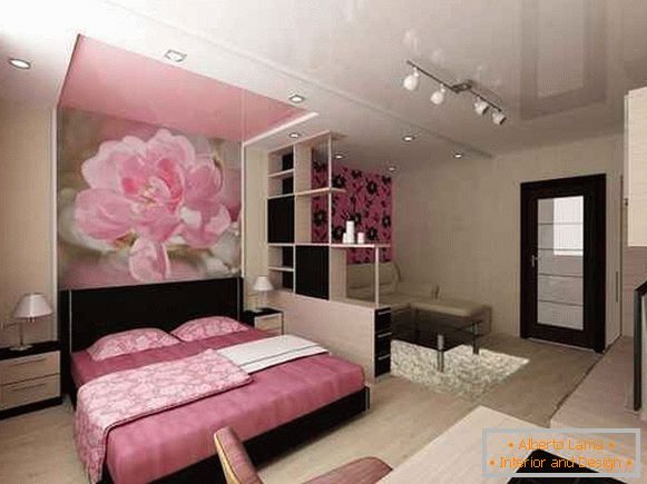 modern interior of a one-room apartment, photo 26