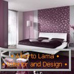 Purple color for bedroom design