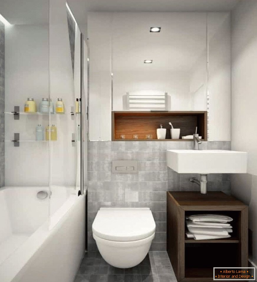 Design of a small bathroom комнаты совмещенной с туалетом