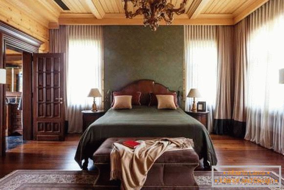 bedroom interior with fireplace, photo 73