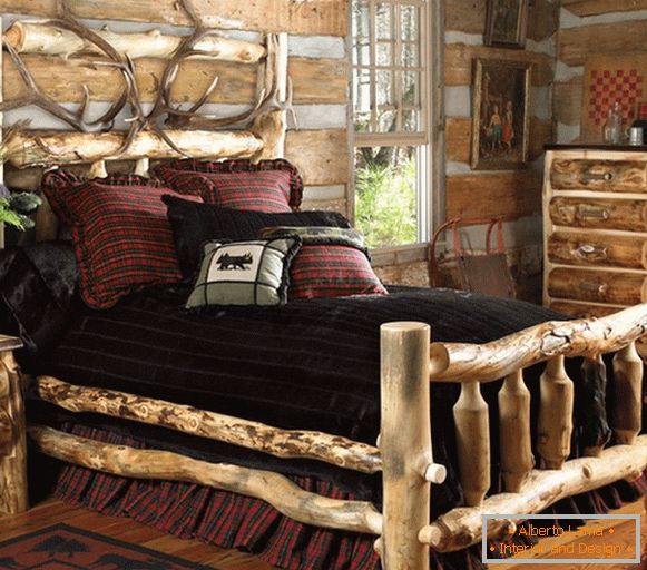 rustic style bedroom interior