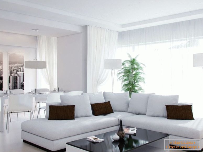 Interior in white style - the best photo of design ideas in