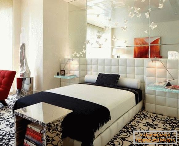 Interior in high-tech style - photo bedroom