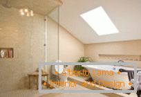 Interior of a bathroom in a country house