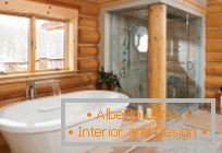 Interior of a bathroom in a country house