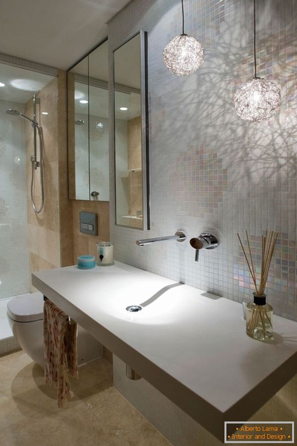 Interior of a stylish modern bathroom