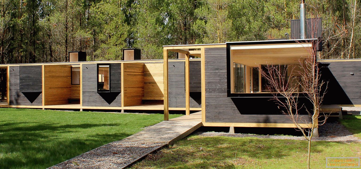 Wooden modular house in Chile