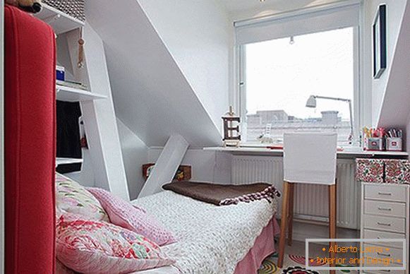Bedroom and study in the attic