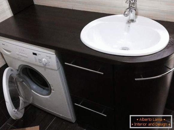 washing machine in bathroom design, photo 11