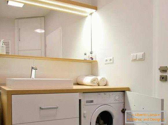 design of a bathroom with a washing machine, photo 8