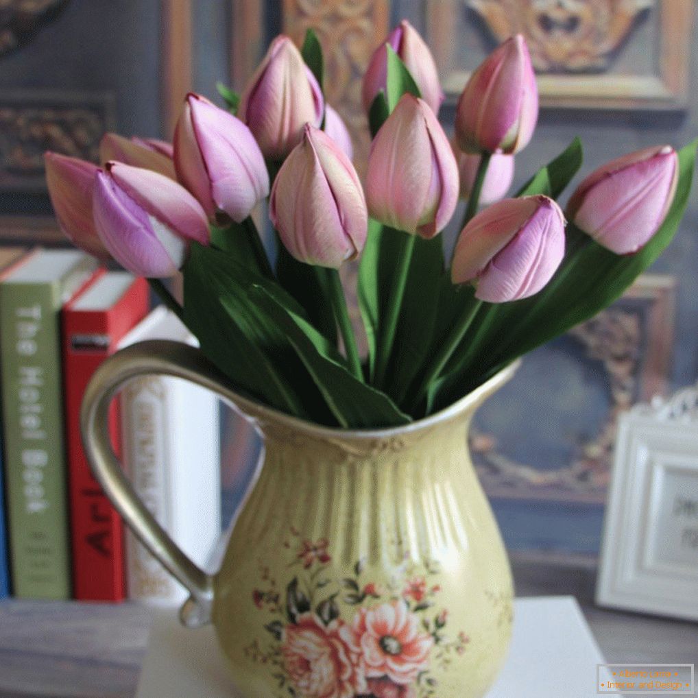 Monobook of artificial tulips