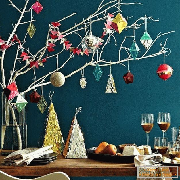 Selected decor ideas from tree branches with their own hands