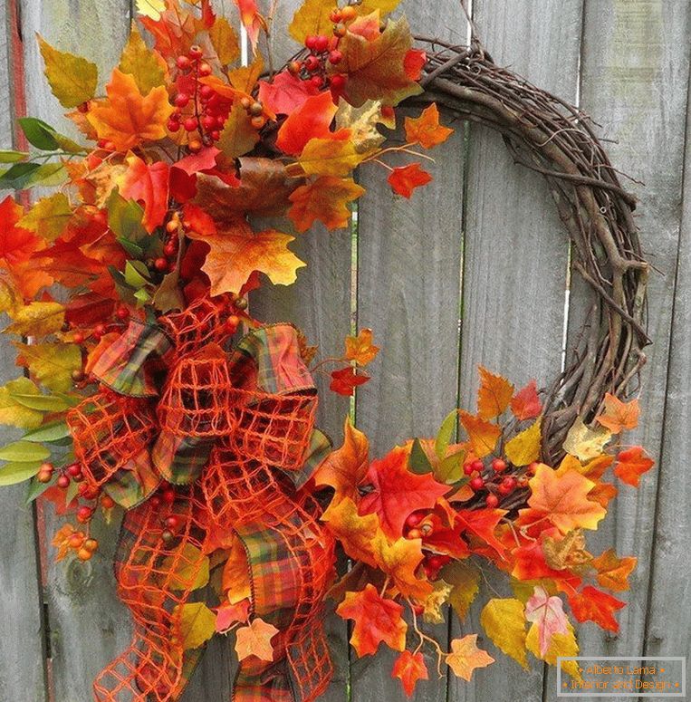 Beautiful ornament - a wreath of branches and leaves