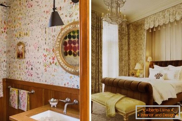 To which wallpaper what curtains will suit - a selection of 35 photos in the interior