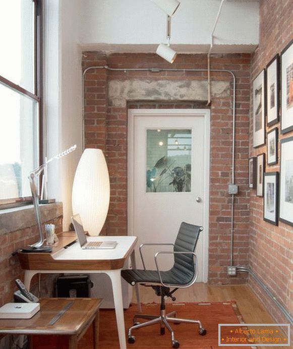 Study in an apartment on a loft-style balcony