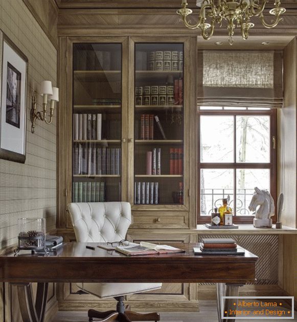 Design of an office in an apartment in the American style photo 3