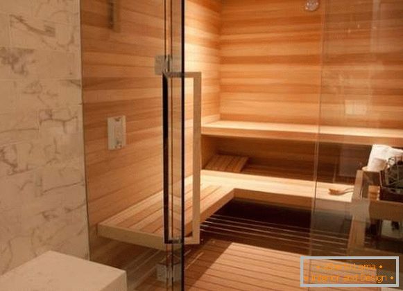 Chrome-plated fittings for glass doors in the sauna - door handles
