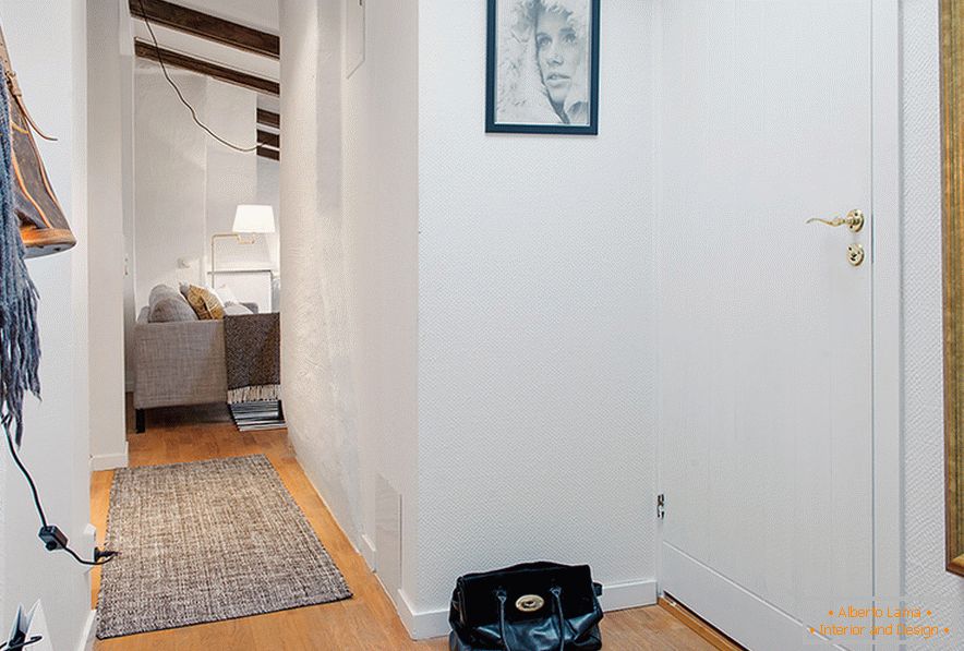 Entrance hall in cozy attic