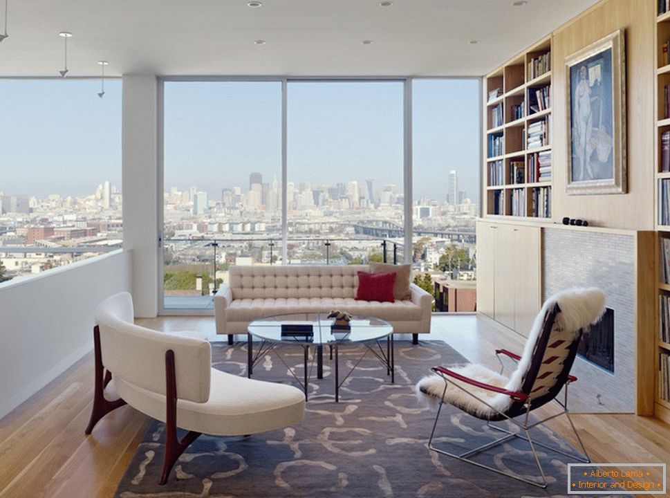 Interior of the living room in a small apartment