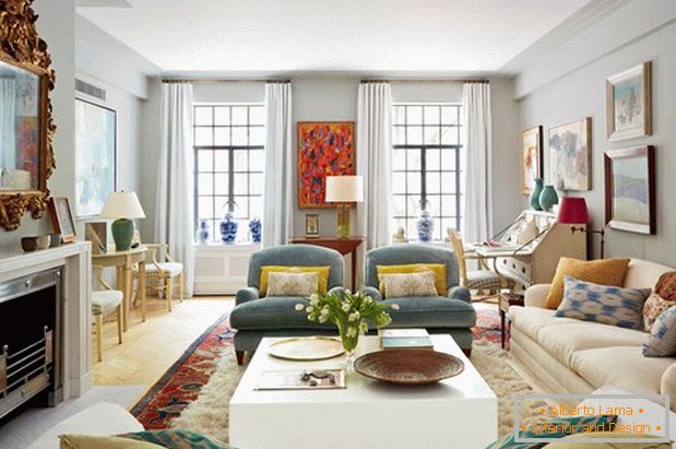 Living room in Art Deco style, Manhattan