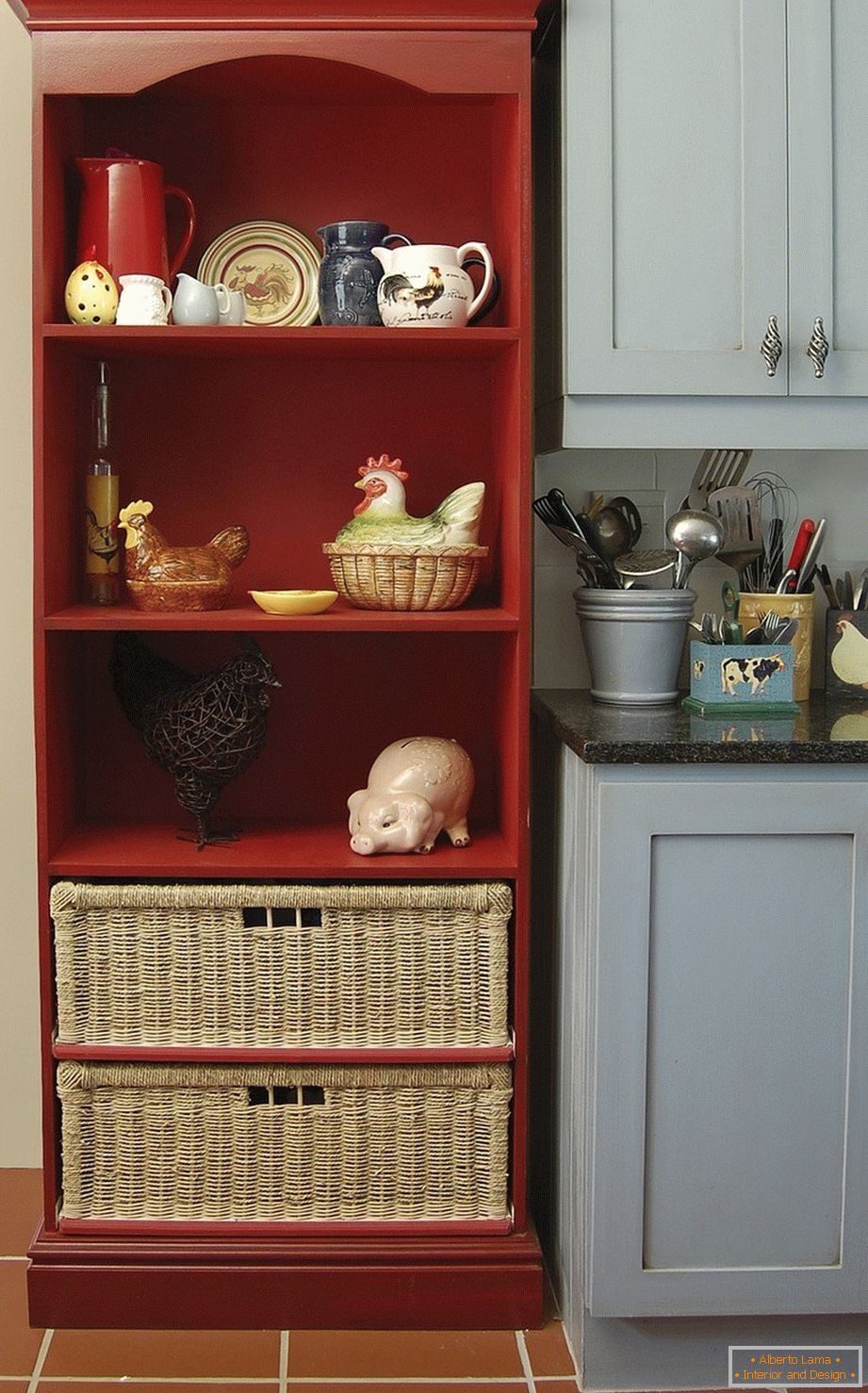 Shelves for storing dishes and accessories