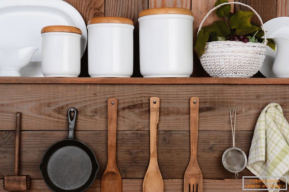 Hooks for storing kitchen utensils