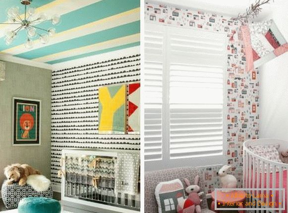 How to combine wallpaper in the design of a children's room