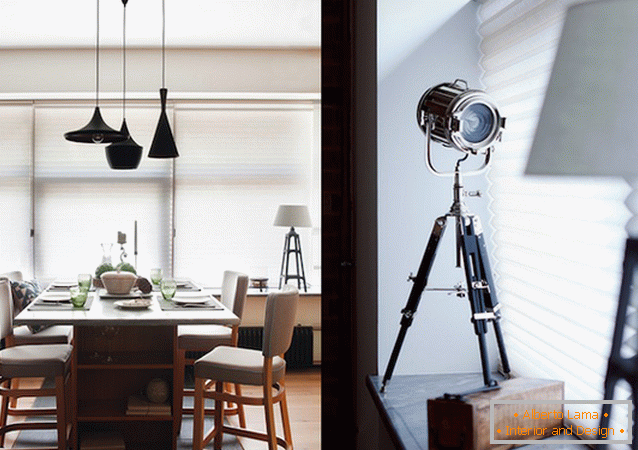 Dining area in studio apartment