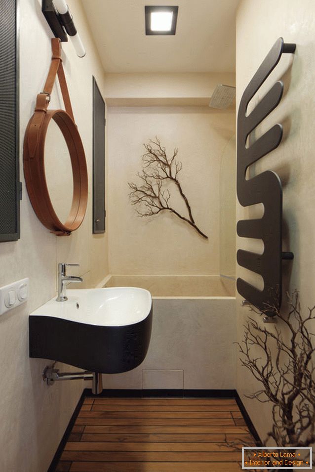 Interior of a small bathroom