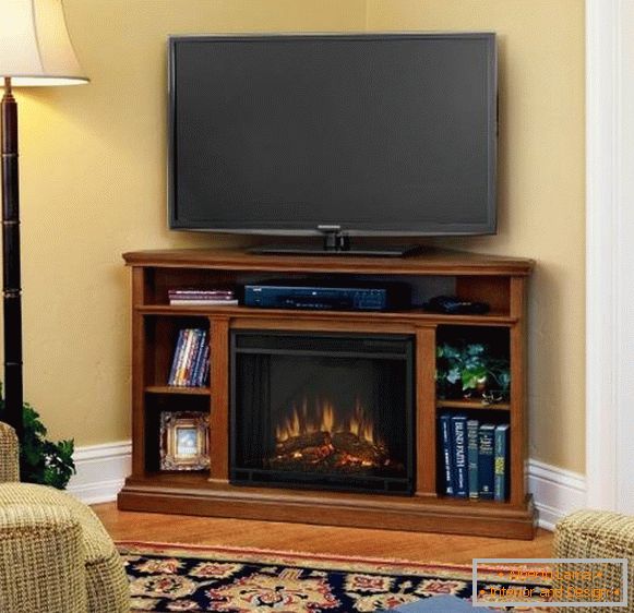 Corner electric fireplaces in apartments
