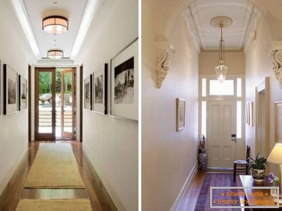 Small narrow corridor - design and photo in private houses