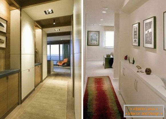 Built-in closet in a narrow corridor - compact furniture
