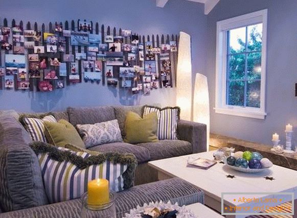 How to beautifully hang photos on the wall - 30 best ideas 2016